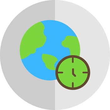 Time Zone Vector Icon Design
