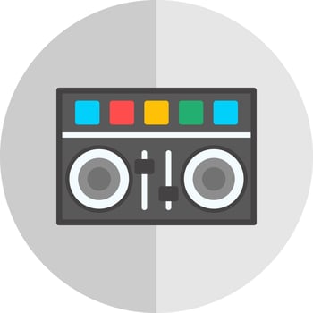 DJ Mixer Vector Icon Design