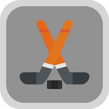 Ice Hockey Vector Icon Design