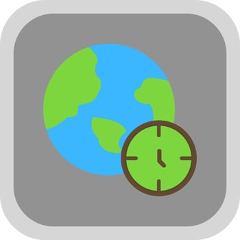 Time Zone Vector Icon Design