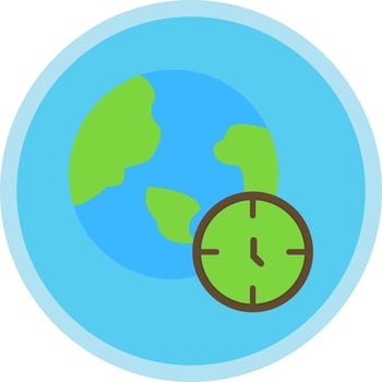 Time Zone Vector Icon Design