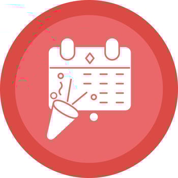 New Year Calendar Vector Icon Design