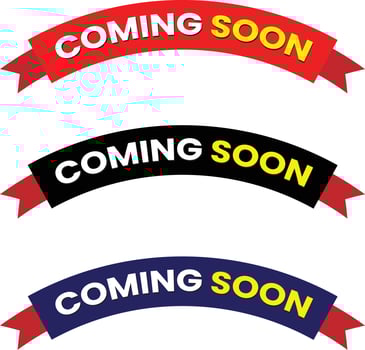 Modern coming soon red style design template vector