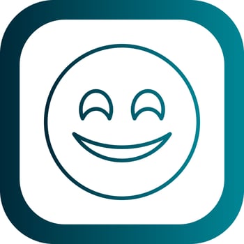 Smiling Face with Smiling Eyes Vector Icon Design