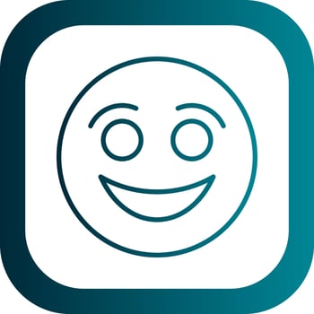 Smiling Face Vector Icon Design