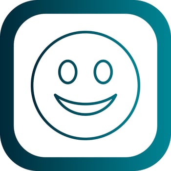 Slightly Smiling Face Vector Icon Design