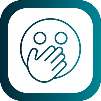 Face with Hand Over Mouth Vector Icon Design