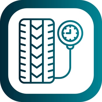 Tire Pressure Vector Icon Design
