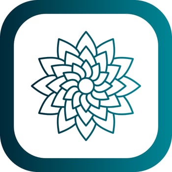 Dahlia Vector Icon Design