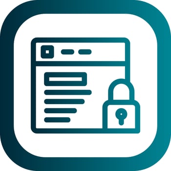 Website Security Vector Icon Design