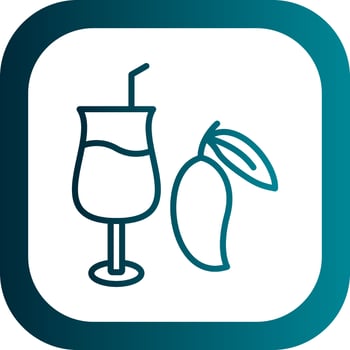 Mango Juice Vector Icon Design