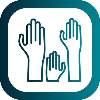 Hands Up Vector Icon Design