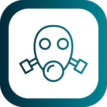 Gas Mask Vector Icon Design