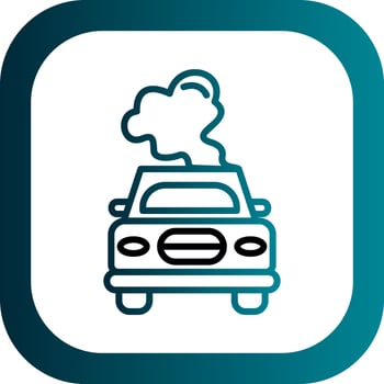 Car Pollution Vector Icon Design