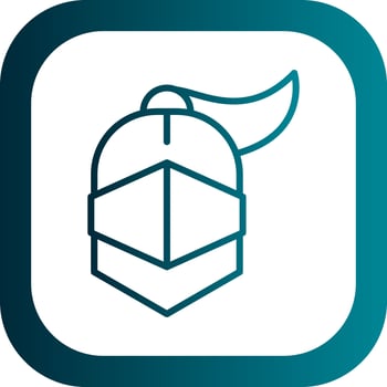 Armor Helmet Vector Icon Design