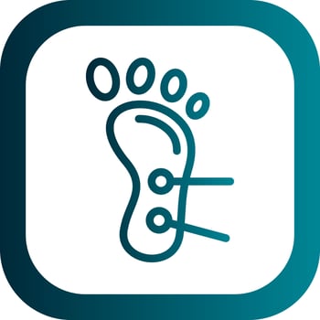 Foot Acupuncture Vector Icon Design