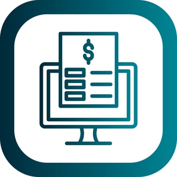 Online Invoice Vector Icon Design