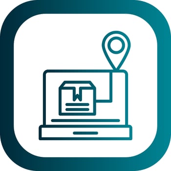 Online Shipment Tracking Vector Icon Design
