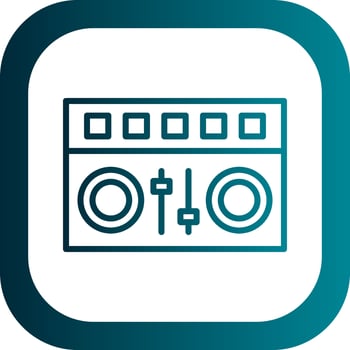 DJ Mixer Vector Icon Design
