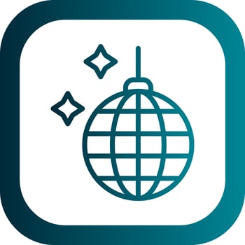 Disco Ball Vector Icon Design
