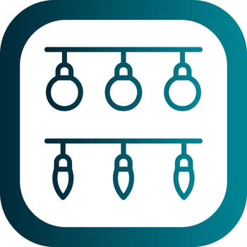New Year Lights Vector Icon Design