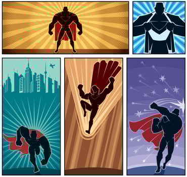 Superhero Banners 2 vector