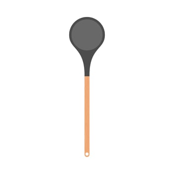 spatula frying food flat design vector illustration. itchen solid spatula clipart vector illustration. Spatula flat vector design. Cooking spatula icon isolated on white.