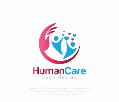 Logo design for human care. logo design for a medical clinic. vector