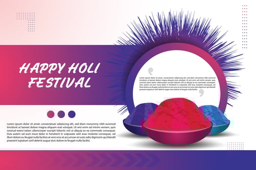 Happy holi festival colorful design vector
