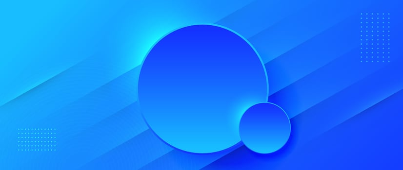 Abstract minimalist blue background with circular elements vector