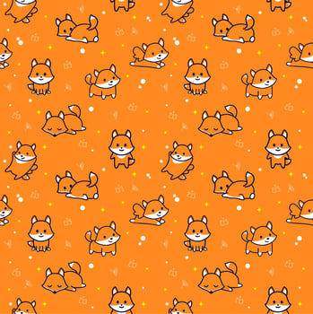 animal pattern fox vector