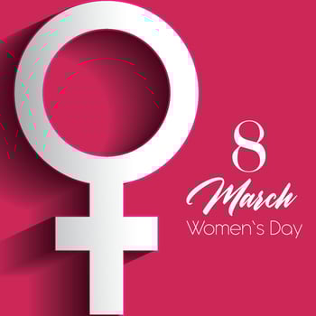 Happy Women's day on 8th March vector