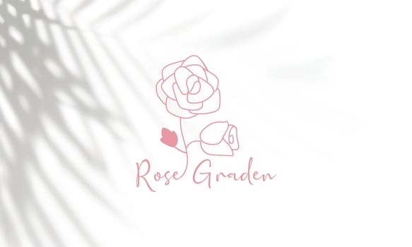 Botanical Floral element Hand Drawn Logo with Wild Flower and Leaves vector