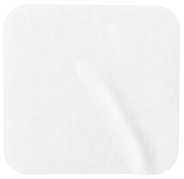 Blank square shape card isolated. Crumpled paper piece png