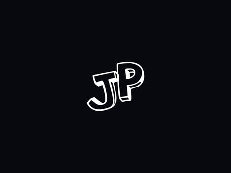 Minimal Jp Letter Logo, Creative JP Logo Icon Vector