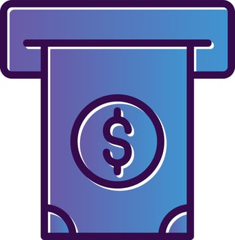 Cash Withdrawal Vector Icon Design