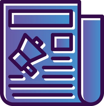 Print Advertisements Vector Icon Design
