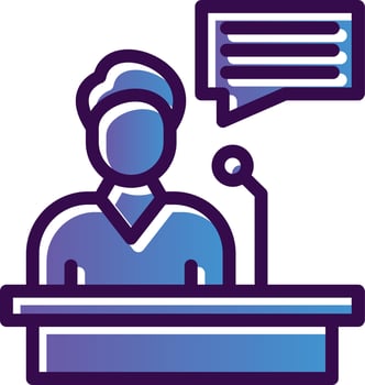 Speaking Vector Icon Design