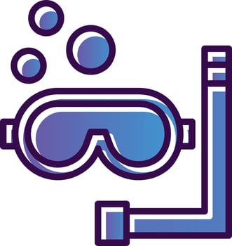 Snorkeling Vector Icon Design