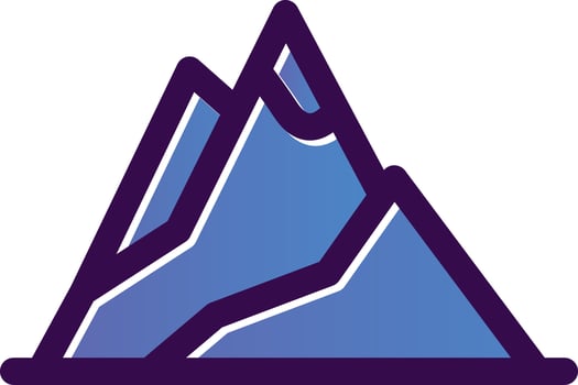 Mountains Vector Icon Design