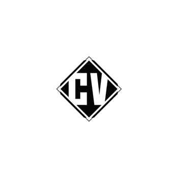 Monogram logo design with diamond square shape vector