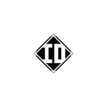 Monogram logo design with diamond square shape vector