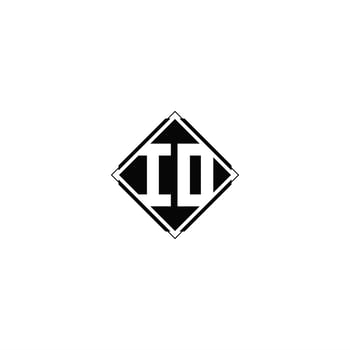 Monogram logo design with diamond square shape vector