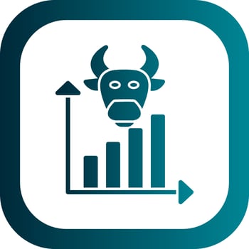Bull Market Vector Icon Design