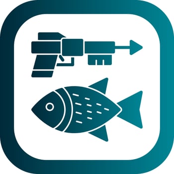 Spearfishing Vector Icon Design