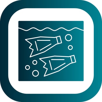 Fin Swimming Vector Icon Design