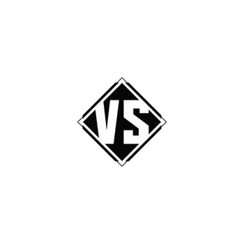 Monogram logo design with diamond square shape vector