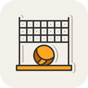 Beach Volleyball Vector Icon Design