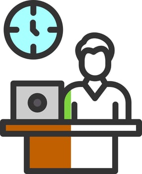 Office Life Vector Icon Design