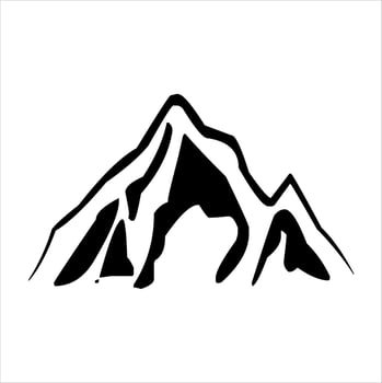 mountain vector. mountain vector isolated on white background. vector silhouette of mountains and hills